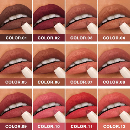 1 Pcs Matte Velvet Lipliner & Lipstick Pen, Smooth Easy To Apply, Precise To Definded Lip Lines, High Color Rendering Non-sticky
