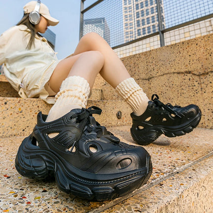 Fashion Breathable Chunky Sneakers Women 2025 Spring Summer New EVA Non Slip Wading Shoes Woman Thick Sole Platform Sports Shoes