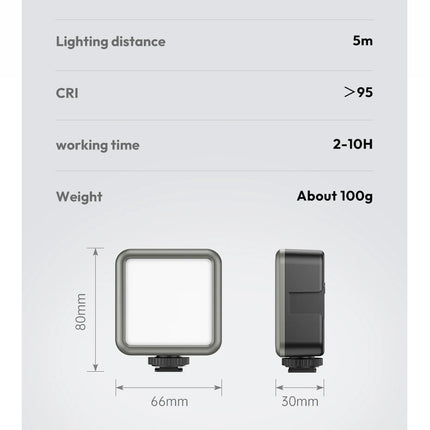 Ulanzi VL49 RGB Camera Light LED Video 2500K-9000K 800LUX Magnetic Mini Fill Light 3 Cold Shoe 2000mAh Type-C for Youtube