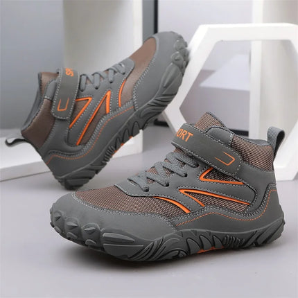 Wide-toe Kid Barefoot Boots Autumn Winter Waterproof Children Hiking Shoes Girls Boys Non-Slip Athletic Walk Trekking Sneakers