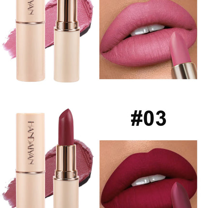 8 Colors Deep Red Matte Lipstick Waterproof Non-Stick Velvet Texture Easy Apply Rose Red Lip Makeup Long-Lasting Cosmetics