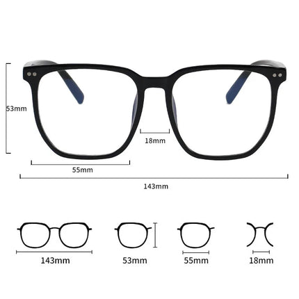 Square frame Myopia Glasses Men Women Anti-blue oversized Eyewear Unisex Luxury Clear Diopter Prescription Eyeglasses 0 to -6.0