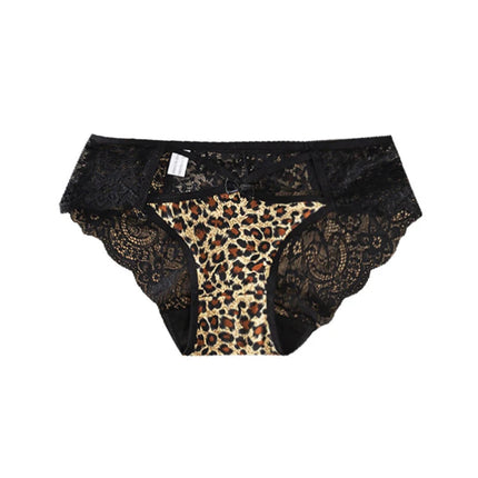 Summer Thin Breathable Women's Low-Waist Seamless Pure Desire Wild Leopard Print Panties