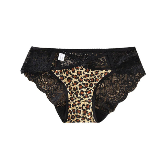 Summer Thin Breathable Women's Low-Waist Seamless Pure Desire Wild Leopard Print Panties
