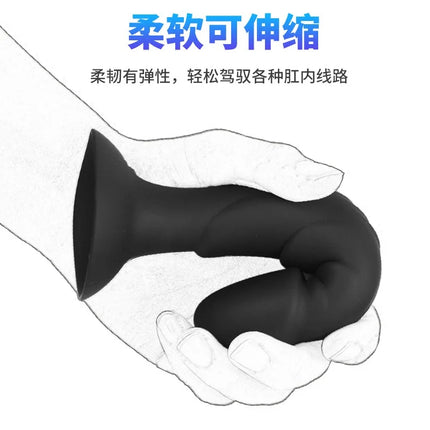 Best-selling Silicone Anal Plug&Curved Dildo for G-spot Stimulation with Suction Cup Prostate Massager for Men,18+Adult Sex Toy