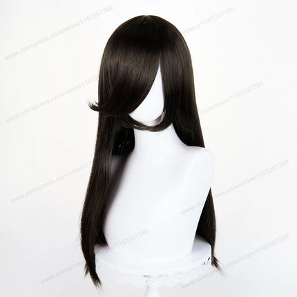 60cm Long Straight Cosplay Synthetic Wig With Bangs Golden Yellow Green Blonde Purple Heat Resistant Hair Anime Wigs + Wig Cap