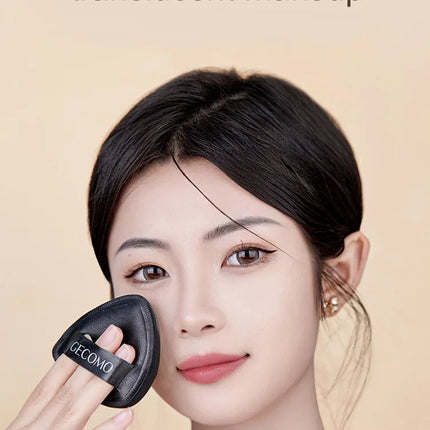 GECOMO Soft Triangular Black Powder Puff Wet And Dry Dual-use Concealer Makeup Cushion