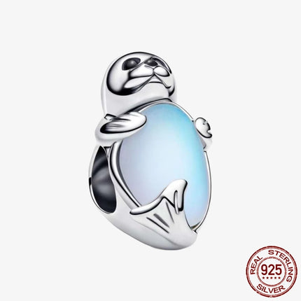 Key & Lock 925 Sterling Silver Pave Moon Heart Flower Dangle Charms Fit Original Bracelet Beads Jewelry DIY Gift plata de ley