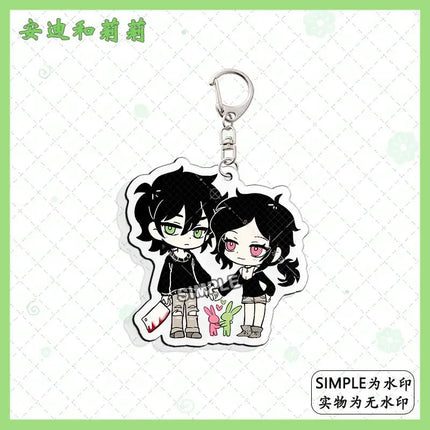 Game The Coffin of Andy and Leyley Cosplay Acrylic Keychain Women Man Cute Key Chain Key Ring Bag Charm Ornament Accessories