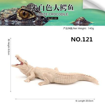 White/Brown/Green Realistic Crocodile Action Figures Solid Simulation Animals Model Decoration Toys For Children Christmas Gifts