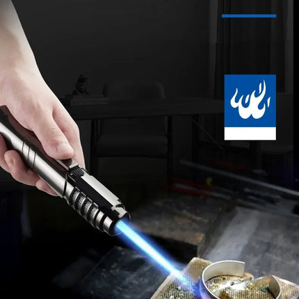 1800°High Temperature Spray Gun Butane Gas Lighter Metal Outdoor Windproof Blue Powerful Flame Torch Jet Lighter Welding Tool