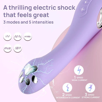 Electric Shock Vibrator Powerful Nipple Clitoral Stimulator 9 Vibration 5 Electric Shock Female Masturbator Sex Toys for Woman