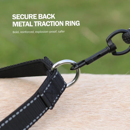 Heavy Duty No-Pull Dog Harness for Dogs - Reflective Lightweight Saddle Vest Pet Collar with Padded Straps Anti-Escape Design