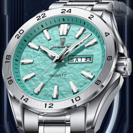 POEDAGAR Exquisite Fashion Men's Watches High Quality Waterproof Luminous Business Watch For Men Date Week Quartz Men's Wristwatch