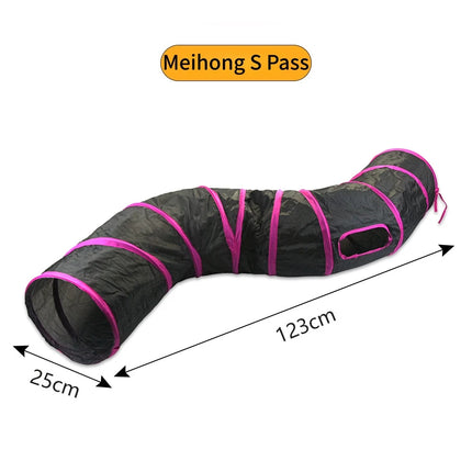 Cat Tunnel Pet Supplies Cat S-Type Play Tunnel Foldable Cat Tunnel Cat Toy Breathable Drill Barrel for Indoor Loud Paper