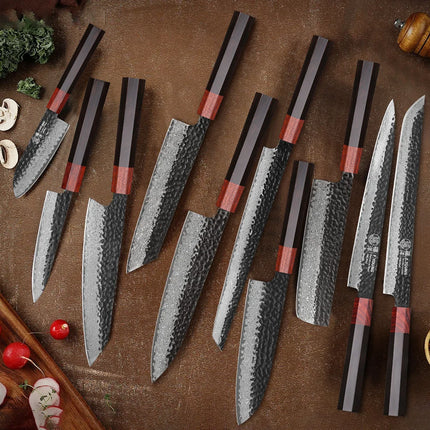 F.YOUNG Japanese Chef Knife Damascus Steel Professional Kitchen Knives Meat Slicing Sashimi Utility Hand Forged Cooking Utensils