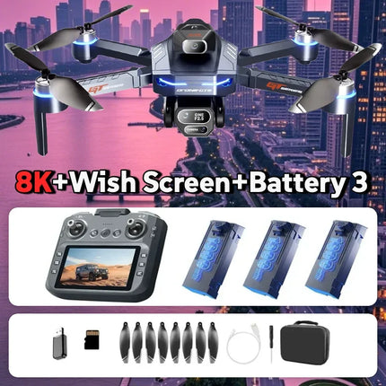For Genuine GT8 Drone 4K Professional Dual Camera FPV GPS Brushless Motor Optical Flow Hovering Folding Quadcopter 4k 8K RC Dron