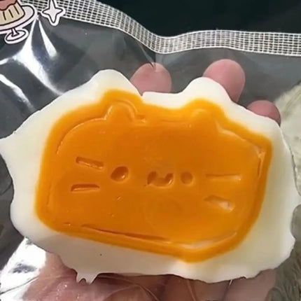 Sticky Cute Cat Cheese Bread Pinch Toy Pressure Relief Soft Fingertip Toy Relieving Squeeze Decompression Slow Rebound Toy