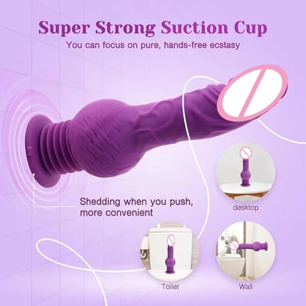 9.29 Inch Realistic Dildos Thrusting Dildo Vibrator G-Spot Anal Stimulation 10 Vibrating Modes Adult Toys Sex Toys for Women Men