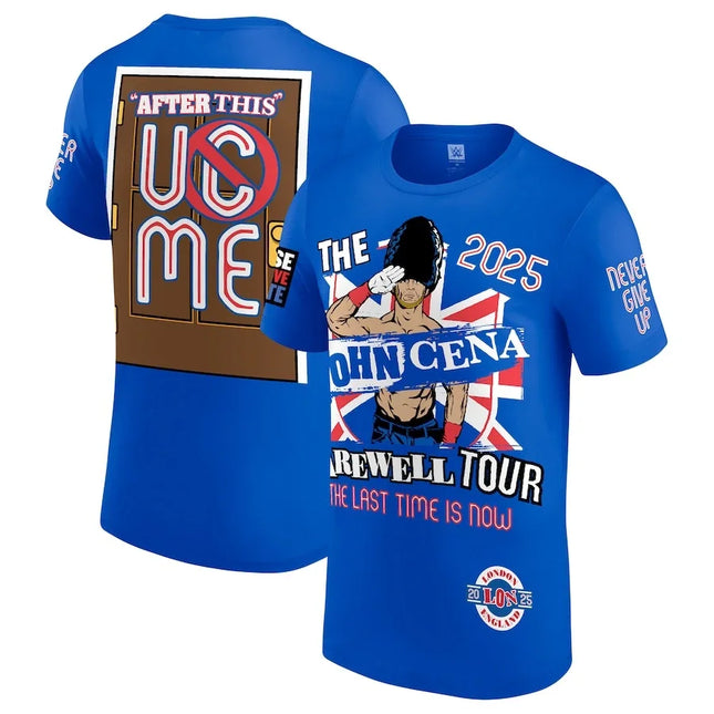 2025 New John Cena Same Cotton Wrestling Round Neck Loose Short-sleeved T-shirt Short-sleeved T-shirt Vintage Alphabet Pattern