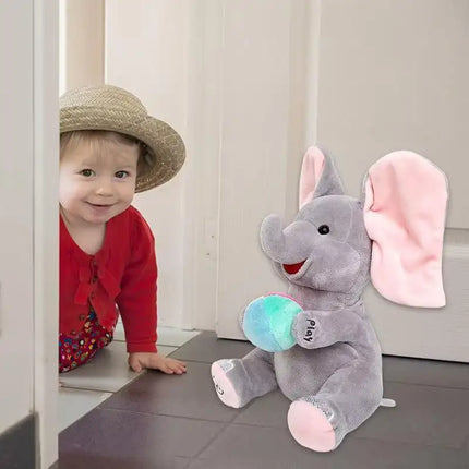 Animated Elephant Toys Plush Singing Elephant with Ears Moving Electric Plush Toy Cute Elephant Stuffed Animal Toy for Baby Gift