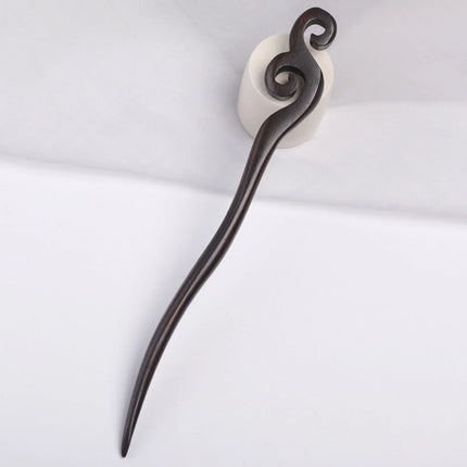 Ebony Wood Hairpins Handmade Purple Sandalwood Hair Stick for Women Fine Pattern Vintage Chinese Hair Pin Accessories