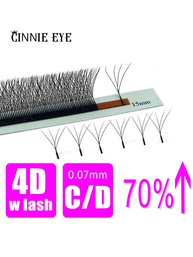 4D W Eylash Extension 5D 3D Russia Volume W Lash Fluffy Premade Fans Clover Mink Faux Cil Lashes Dolly Hybrid Eyelash 3D Cilios