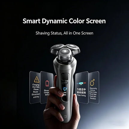 Mijia Electric Shaver Pro 360° Floating Head Dual Ring Lock Smart Color Display IPX8 Wet & Dry USB-C Long Battery Razor