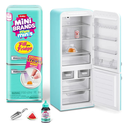New ZURU Mini Brands Refrigerator Ball Surprise Blind Box Super Mini Snacks Toys For Role Play Home Dollhouse Furniture Gift