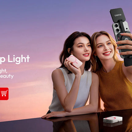 Ulanzi LM19 Mobile Phone Selfie Light Bi-color Pocket LED Magnetic Mini Ring Lamp Photography For iPhone 16 15 Apple 14 13 Pro