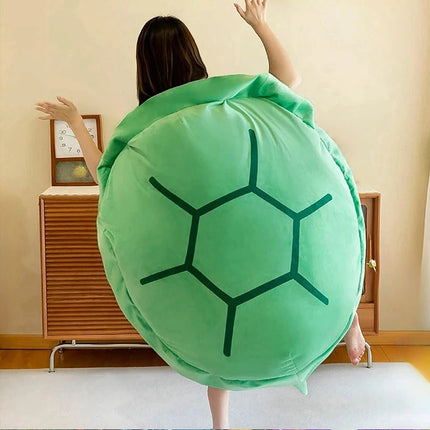 Wearable Turtle Shell Pillows Turtle Plush Pillow Stuffed Animal Costume for Kid Plush Toy Funny Dress Up Creative Gifts