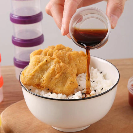 4Pcs 35ml Salad Dressing Containers To Go Plastic Twist Top Sauce Condiment Container With Lid Lunch Box Accessories