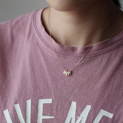 GOLDtutu 14K Solid Gold Letter Pendant for Women and Girls, 26 Tiny Initials, Name Necklaces Pendant, Best Birthday Gift, kj254