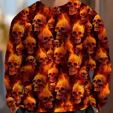 Funny Graffiti Sweatshirt 3D Printed Man Sweater Fashion Trendy Long Sleeve Sweatshirt Harajuku Streetwear Large Size Men's Tops