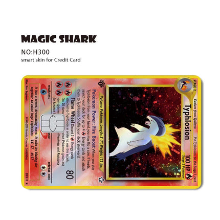 Pokemons Staryu Riolu Toterra Salamence Giratina Alakazam Glefairy Laser Holographic Credit Debit Card Sticker Film Skin Cover