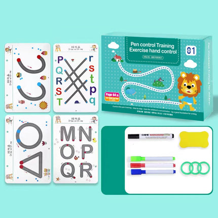 Montessori Math Toys Drawing Tablet Pen Control Hand Training Math Match Game Book Learning Educational Toys For Children Kids