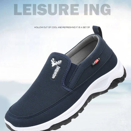 Men Running Hiking Sneakers Breathable Orthopedic Travel Plimsolls Slip On Comfortable for Outdoor Activity Hiking Walking