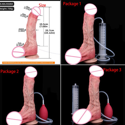 SXXY 8 Styles Double Layer Soft Silicone Squirt Dildo Strong Suction Cup Realistic Ejaculating Butt Plug анальная пробка Sex Toy