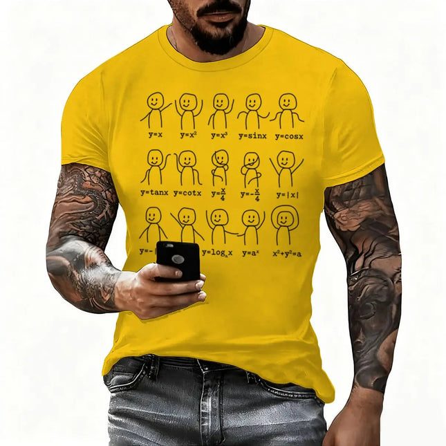 Fun Algebra Print 2026 T-shirts Luminous Style Math Lover Gifts Streetwear Fun Algebra Women Men Short Sleeve Tshirts