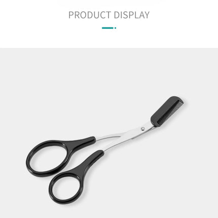1Pc Safe Eyebrow Trimmer Black Eyebrow Scissors with Comb Hair Removal Shaver Eyebrows Shaping Makeup Tool  Stainless Steel 2025