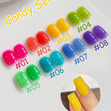 SHAKA 10ml New Popular Ice Pink Nail Gel Polish Set Semi Permanent Nail Art Soaking UV LED Nail Salon DIY Nail Salon Gel 4 sold