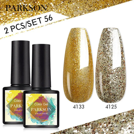 Parkson 2/3pcs Matte Top Coat Gel Nail Polish Kit Base Top Coat Set UV LED Nail Art Manicure Polish Primer Soak Off Nail Gel Set