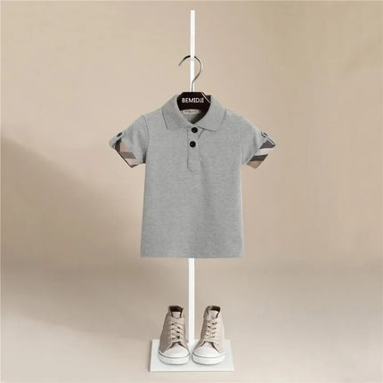 Summer Baby Boy polo Shirt Fashion Kids Short Sleeve T Shirt  Striped Children Cotton Clothes 1-9 Years Boy Tops Drop Shipping