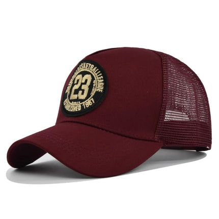 Summer Mesh Personality Sticker Embroidery Baseball Cap for Men Women Trucker Mesh Hat Outdoor Sports Running hat