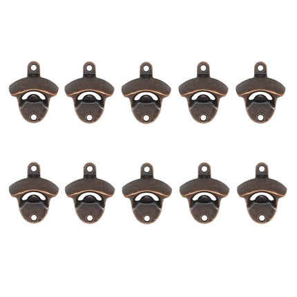 5pcs/10pcs Bottle Opener Wall Mounted Rustic Beer Opener Set Vintage with Mounting Screws for Kitchen Cafe Bars
