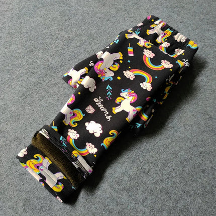 Spring Autumn Girls Pants Winte Baby Girls Thin Fleece Leggings Sweet Retro Camouflage Floral Slim Trousers Children Clothing