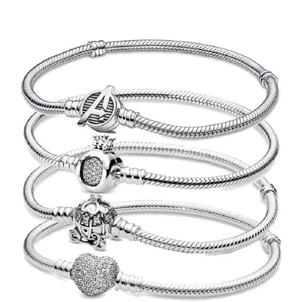 NEW 100% S925 pure silver Spider Man snake bone bracelet, suitable for original DlY bracelet, women's fashionable jewelry gift