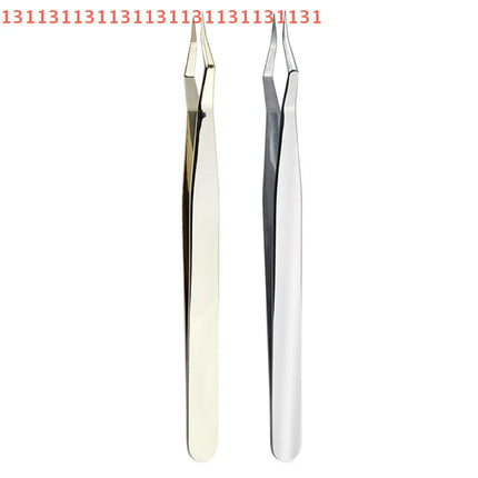 Anti Slip Stainless Steel Lash Extension Tweezers, Curved Tip, Straight Tweezers, High Precision Nail Art, Makeup Beauty Tools