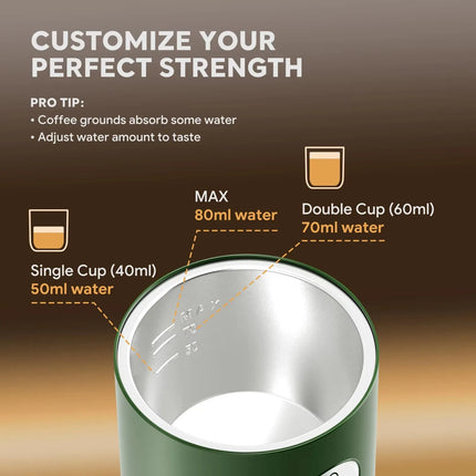 Zai xiao Portable Espresso Machine 3-in-1 Travel Coffee Maker for Camping Hiking Office Self-Heating with USB-C