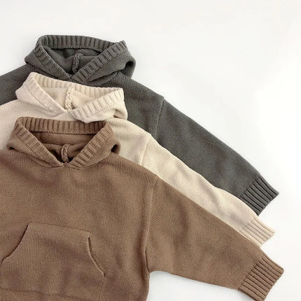Korean Edition Boys and Girls Clothing Baby Sweater Toddler Knitted Sweater Newborn Knitted Long Sleeve Cotton Baby Pullover